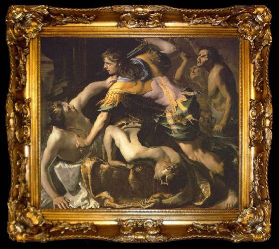 framed  Bernardino Mei Orestes slaying Aegisthus and Clytemnestra, ta009-2